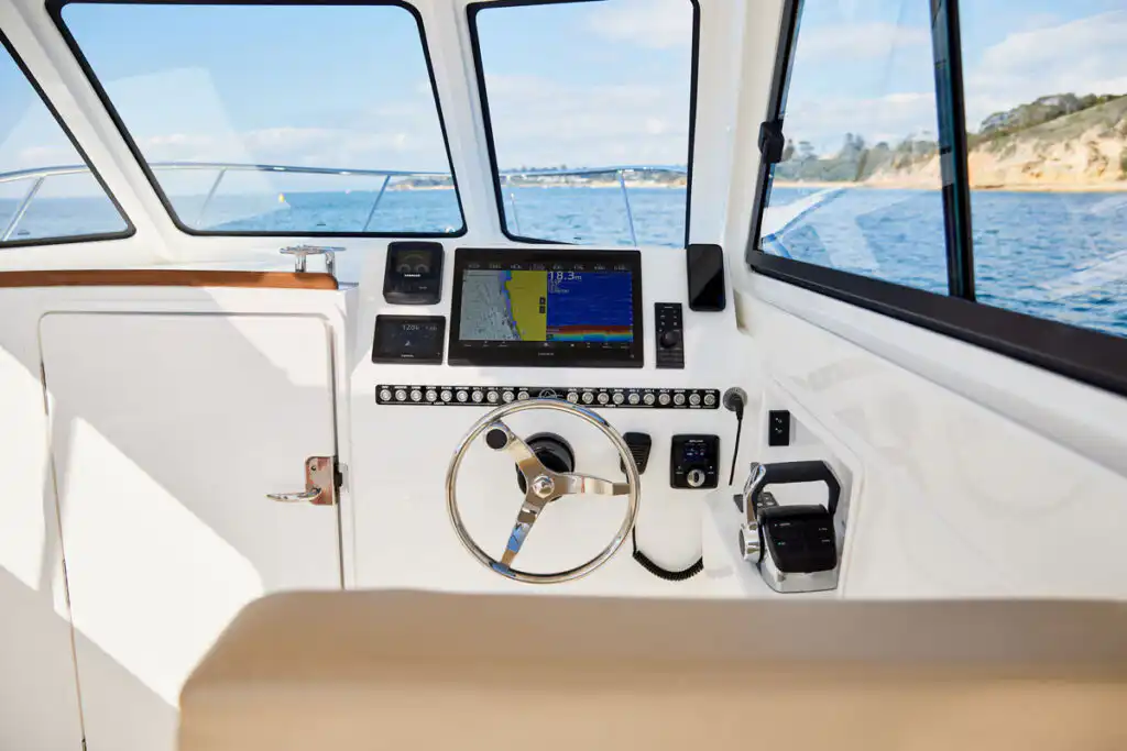 Tasman Boats V8 Sportfishing vessel Yanmar Control bridge